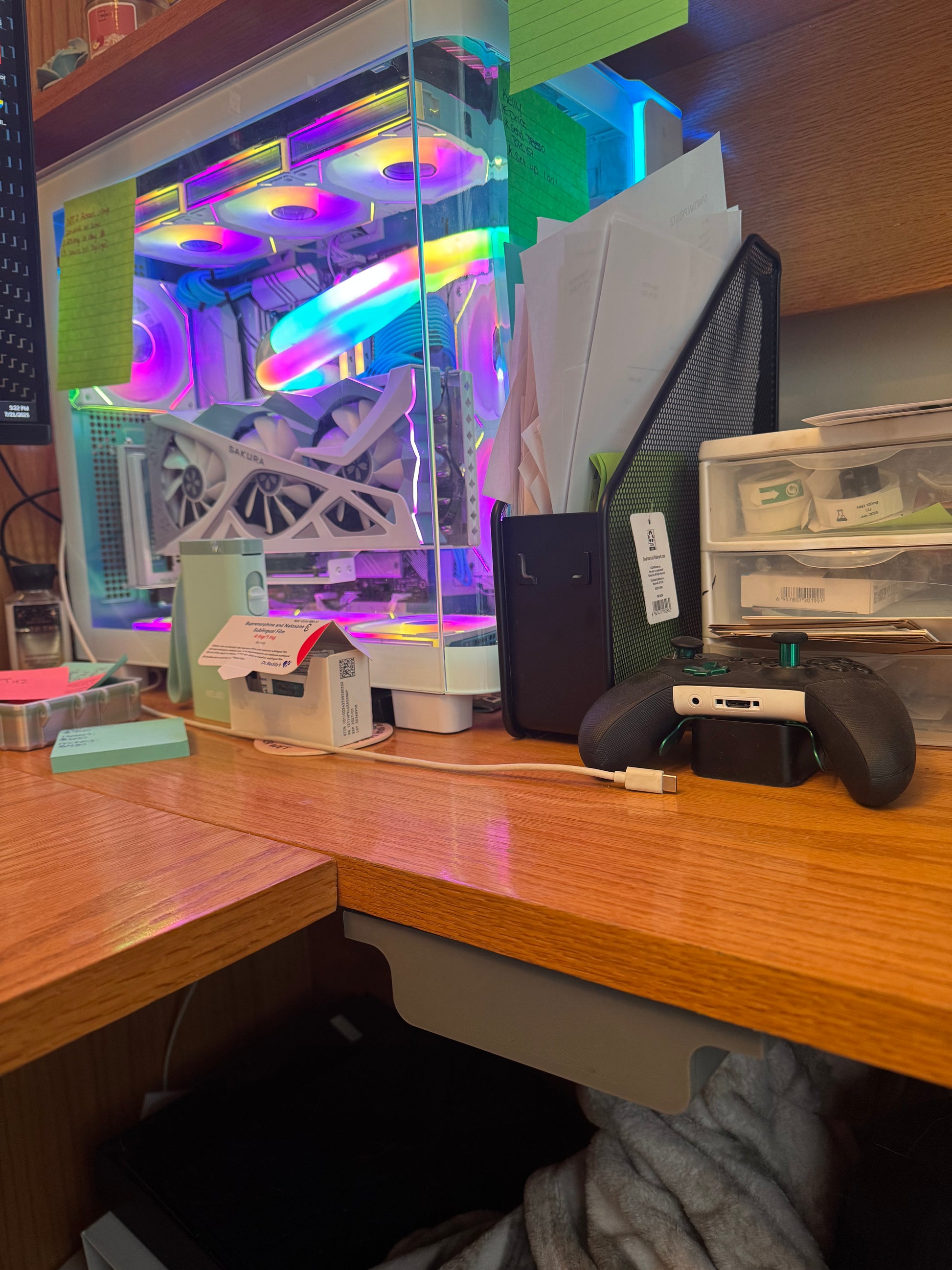 Under-Desk Collapsible Cupholder