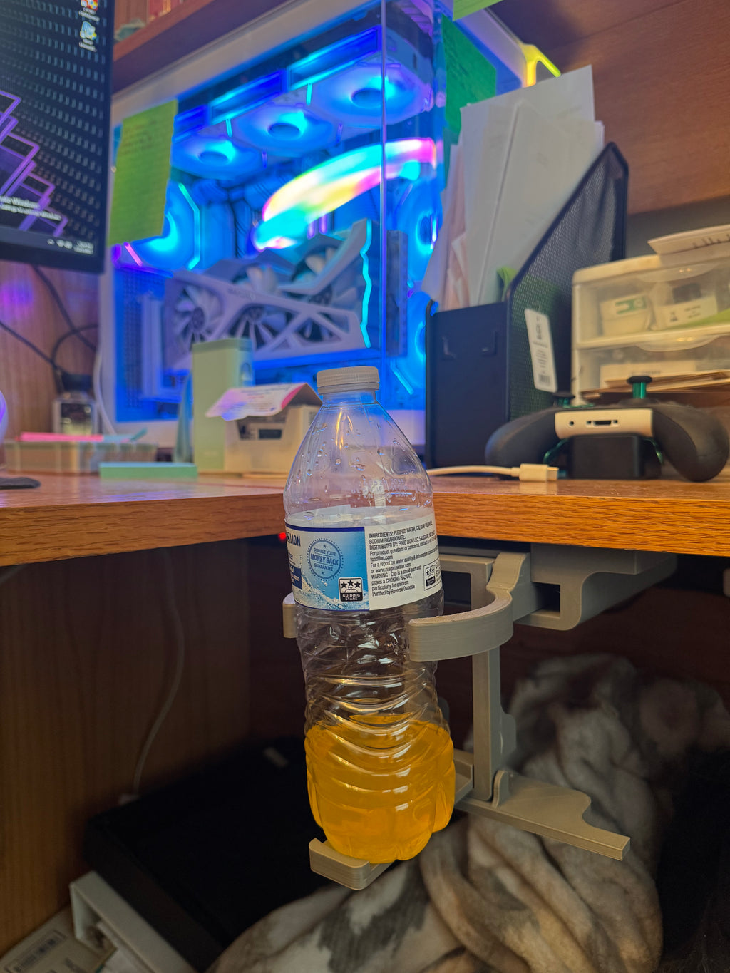 Under-Desk Collapsible Cupholder