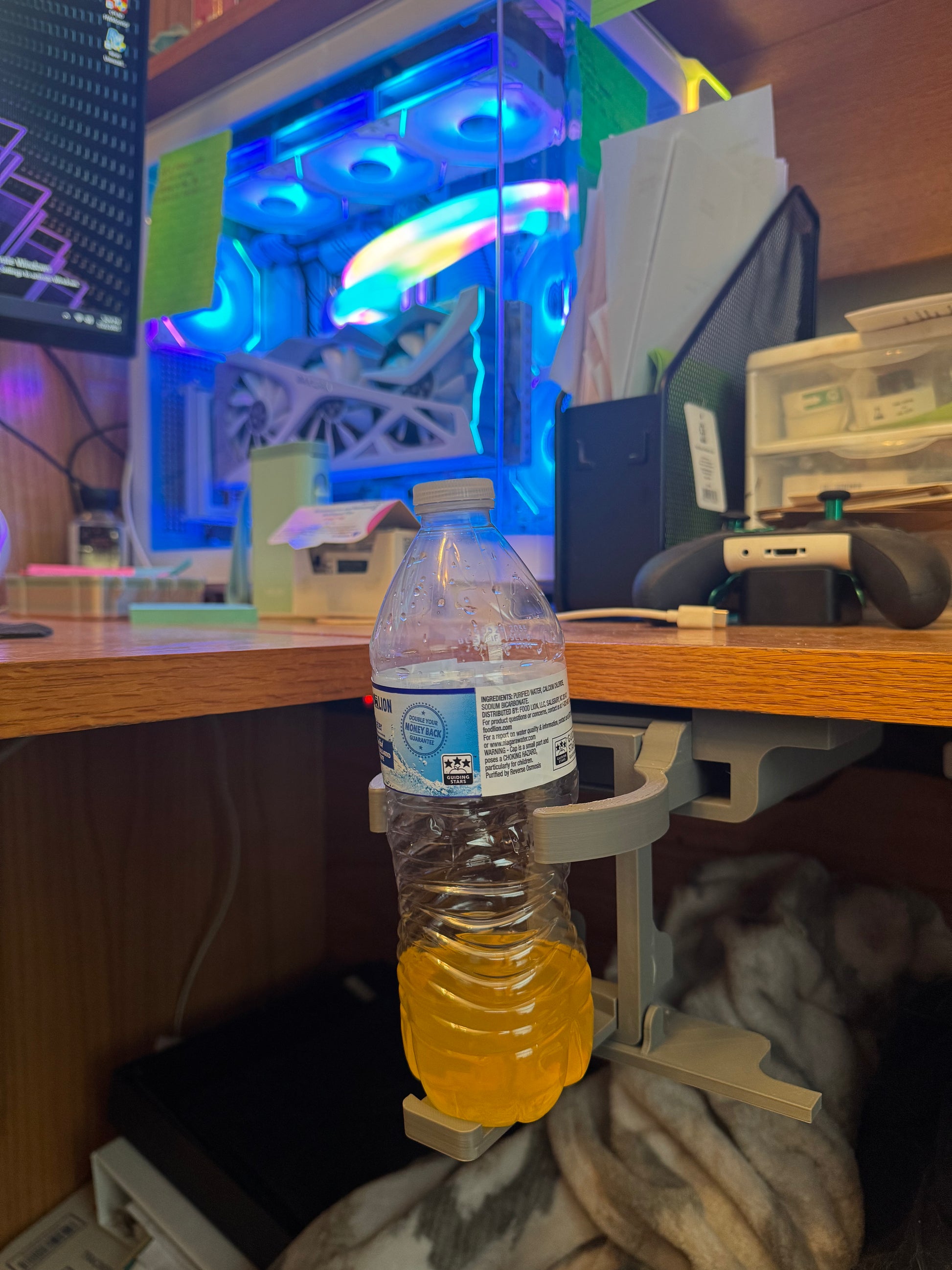 Under-Desk Collapsible Cupholder