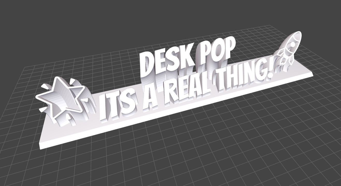 DeskPop 3D Desk Sign