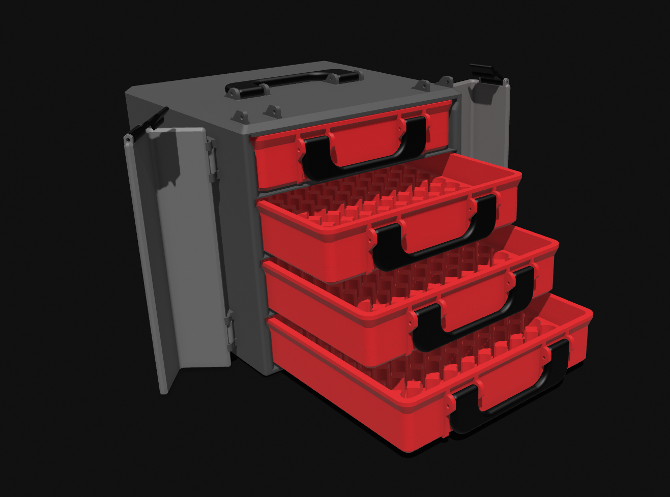 3ml 400 Vial Chest-Of-Drawers Case